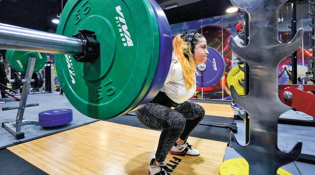 Person lifting weights