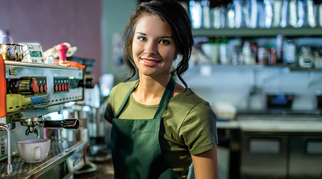 Image of a teen barista