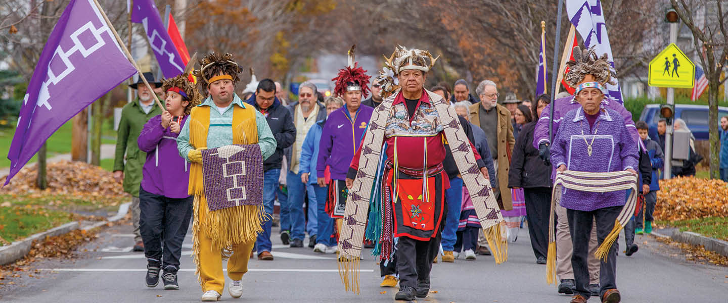 Image of modern-day Native Americans protesting